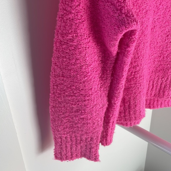 Lou & Grey Size XS Hot Pink Turtleneck Sweater - Picture 4 of 7